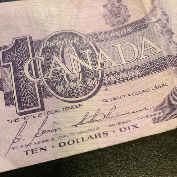 CANADA 10 DOLLARS 1989 PARLIAMENT UNC OSPREY INFLIGHT CURRENCY Canadian - Picture 3 of 5